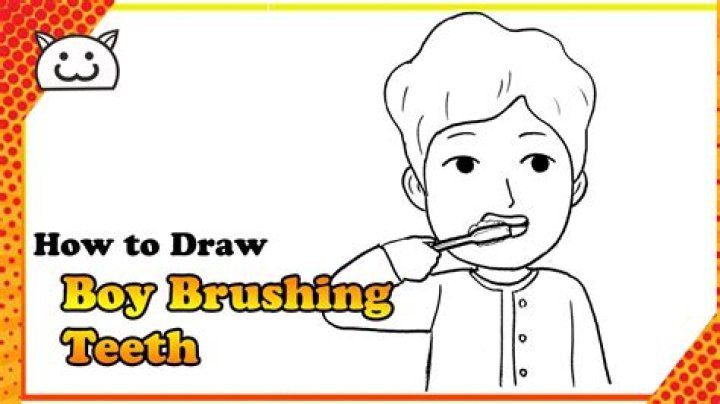 Artistic Expressions: A Person Brushing Their Teeth Drawing
