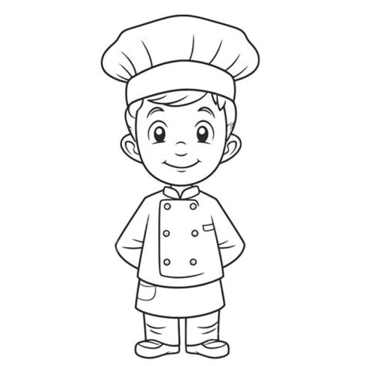 Mastering the Art of Chef Working Easy Drawing
