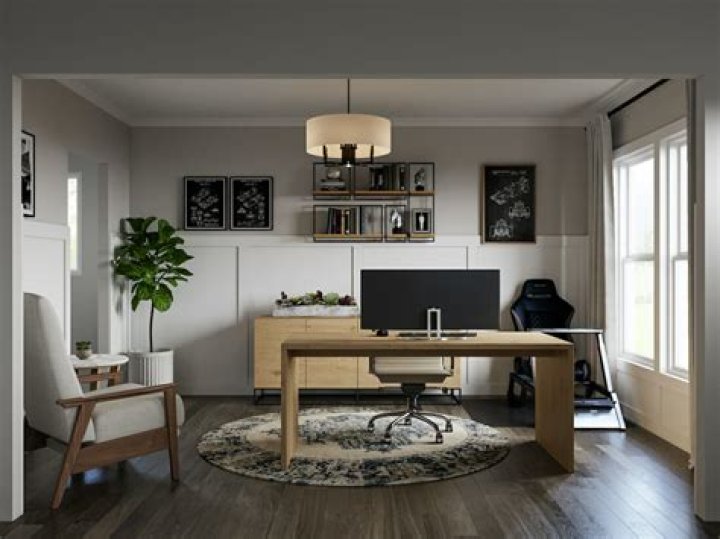 Transforming Your Space: High-End Renovation of a Home Office with Cement Walls