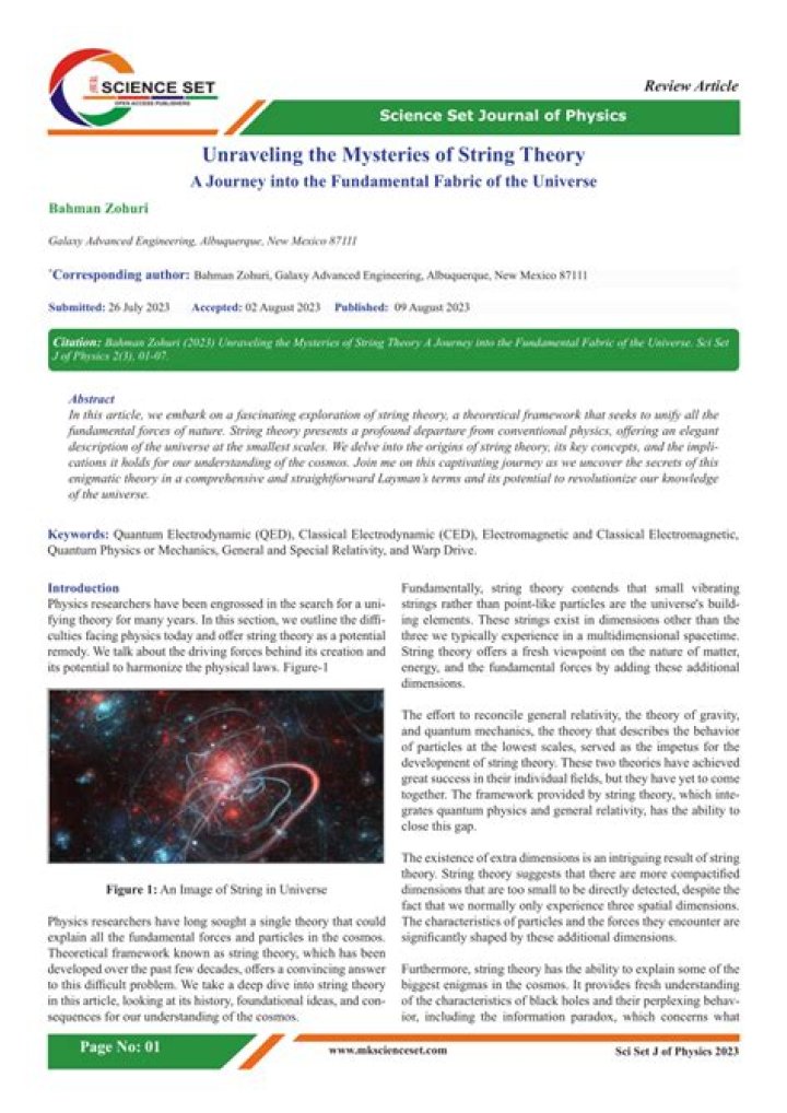 Unraveling the Mysteries of the Fabric of the Universe